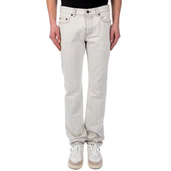 Saint Laurent Other - Saint Laurent Paris D18 M/SL-LW Jeans 34 Mens Off White Defect New